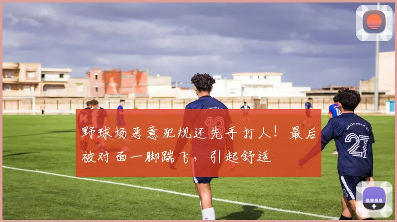 野球场恶意犯规还先手打人！最后被对面一脚踹飞，引起舒适